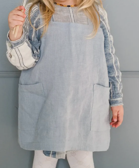 Kid's Japanese Style Linen Smock