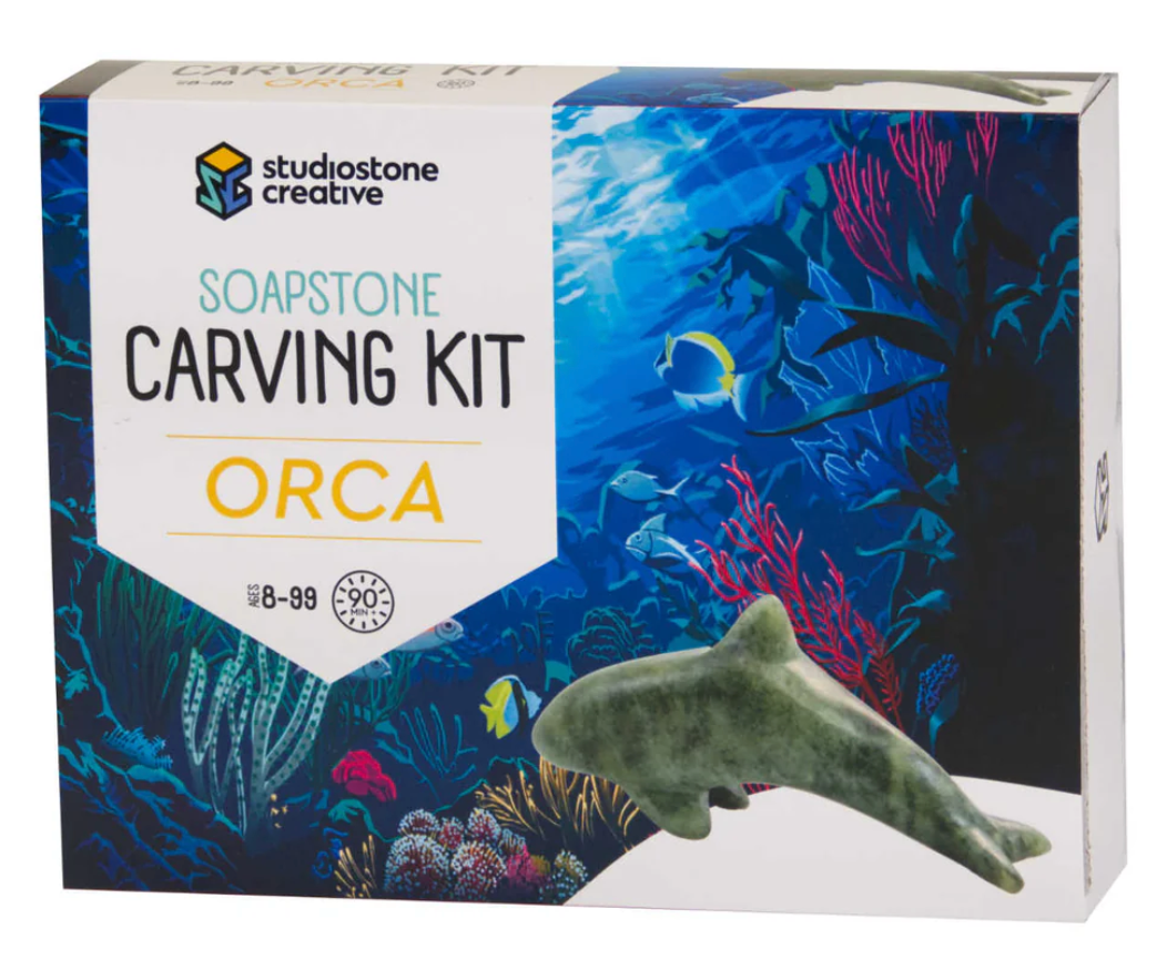 Soapstone Orca Carving Kit