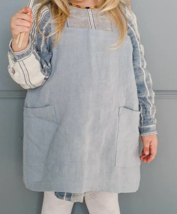 Kid's Japanese Style Linen Smock